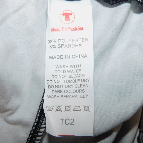 Miss T's Fashion Leggings Womens TC2 size 20 to 26 Black White Storm Troopers - Picture 5 of 5